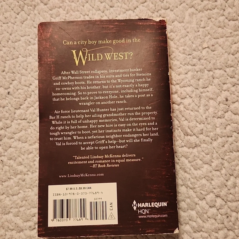 Lindsay Mckenna The Wrangler best seller Western romance soft cover novel book